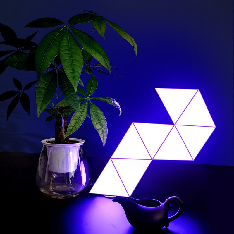 Splicing Triangle Modular Lights RGB LED decorative white panels with app control and USB sockets