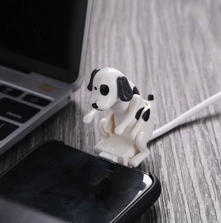 Puppy-themed mobile phone charging cable with Apple Lightning and type-C interfaces in multiple colors and styles