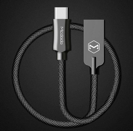 KNIGHT SERIES USB CABLES in black, gold, and blue, 1.2 meters long