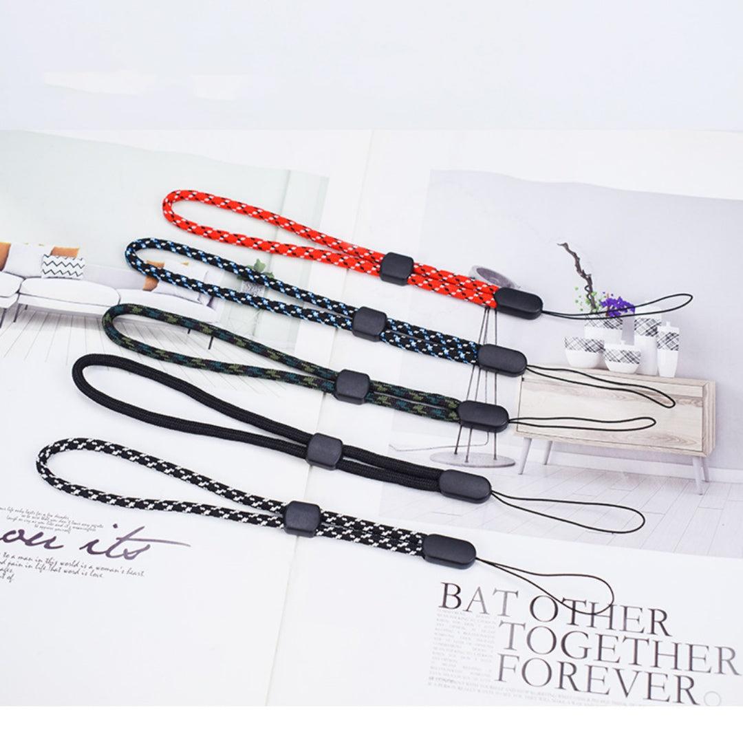 Adjustable nylon mobile phone lanyard wrist strap in multiple colors