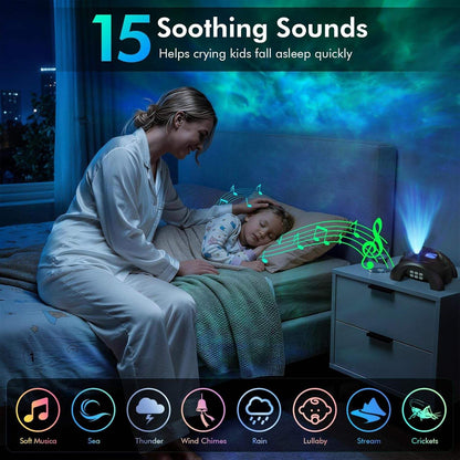 Dual Lens Galaxy Projector, Star Projector for Bedroom with 58 Light Effects, Night Light Projector with White Noise & Bluetooth Speaker, Remote Timer, Room Decor Gift for Kids Adults Teens
