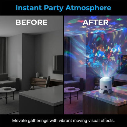 Dynamic Rotating LED Projector Light, 360° Rotating Ocean Wave Night Projection Night Light, Multi-Angle Projection Base, for Meditation, Bedroom, Home Theater (Ocean)