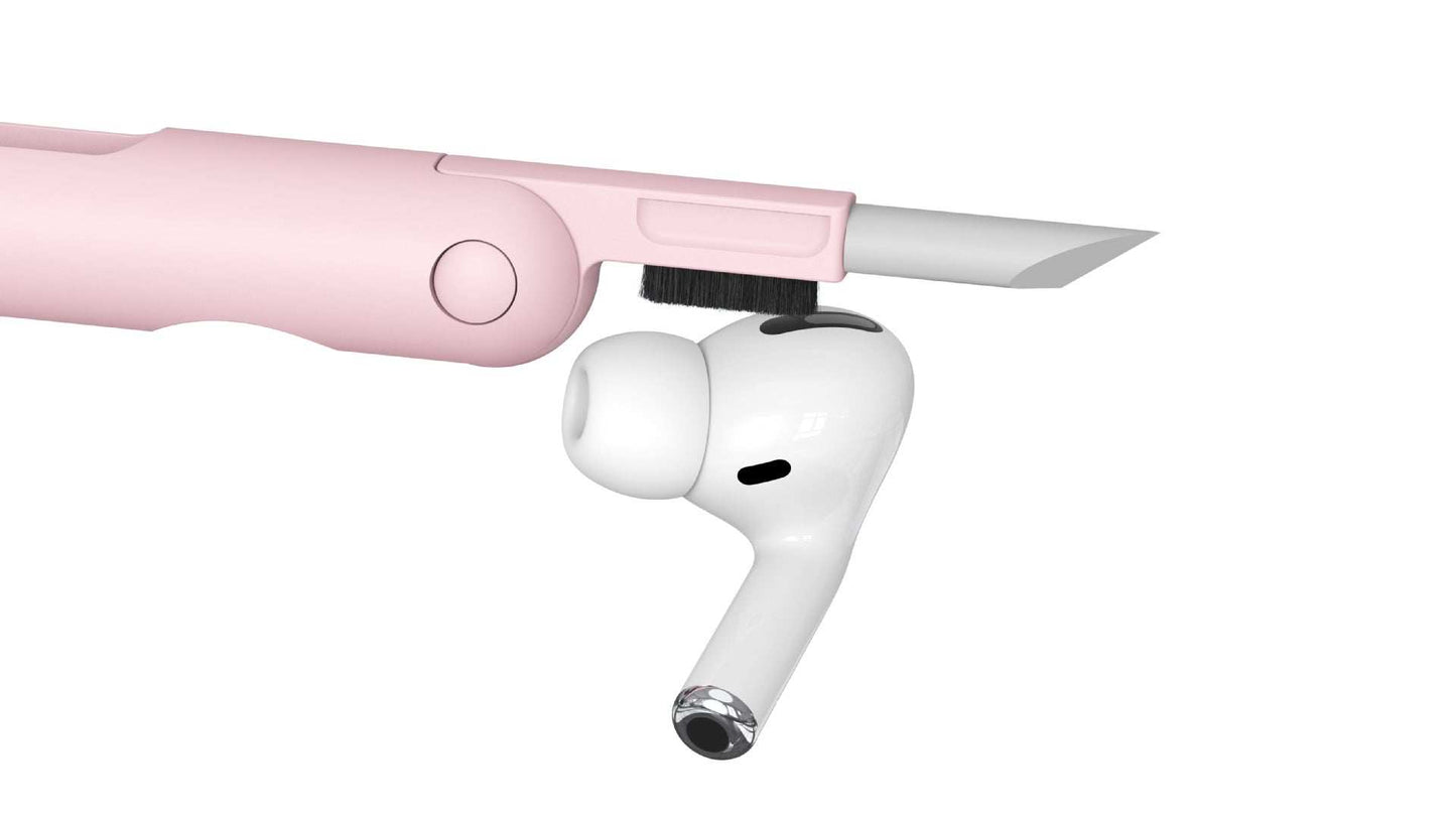Bluetooth headset cleaning pen and six-piece laptop cleaning kit with brush and empty spray bottle