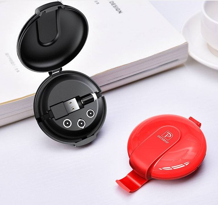3-in-1 magnetic retractable charger with multifunctional design and car holder for fast mobile phone charging