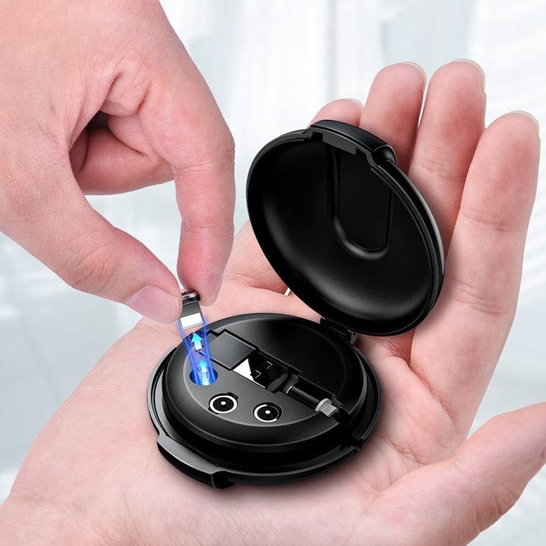 3-in-1 magnetic retractable charger with car holder and fast charging capabilities