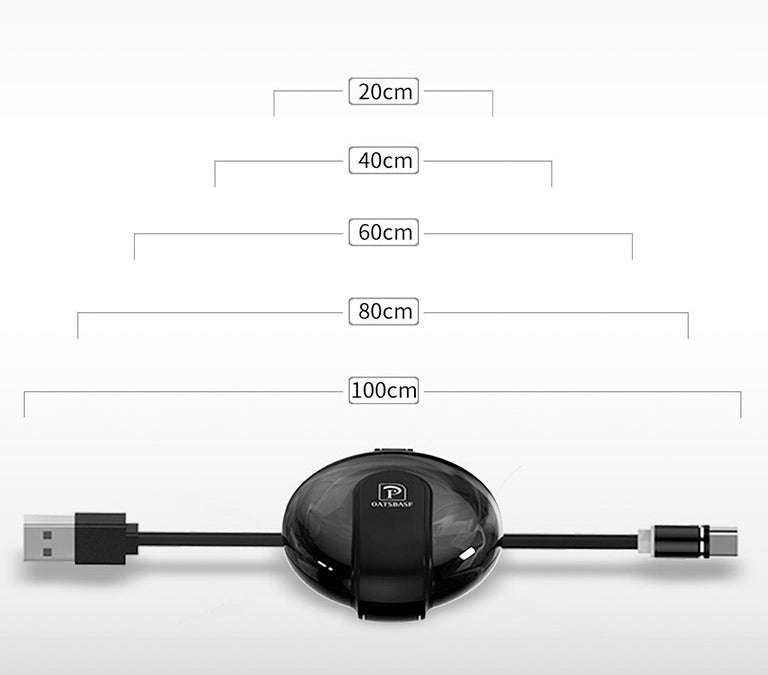 3-in-1 magnetic retractable charger with multifunctional car holder and fast charging features