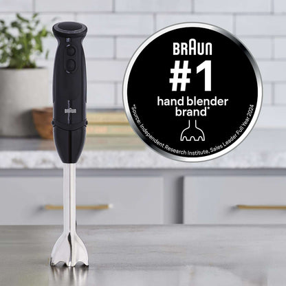 Braun MQ5000 Vario Hand Blender Stick – 21-Speed Handheld Immersion Blender with Turbo Boost, Stainless Steel Blades, Splashcontrol, Easyclick System, 400W, Hand Blenders for Smoothies