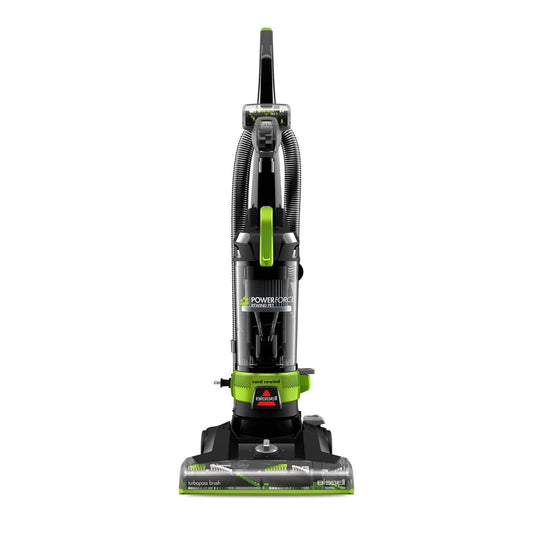 BISSELL Powerforce Helix Turbo Rewind Pet upright vacuum with automatic cord rewind and pet hair removal features