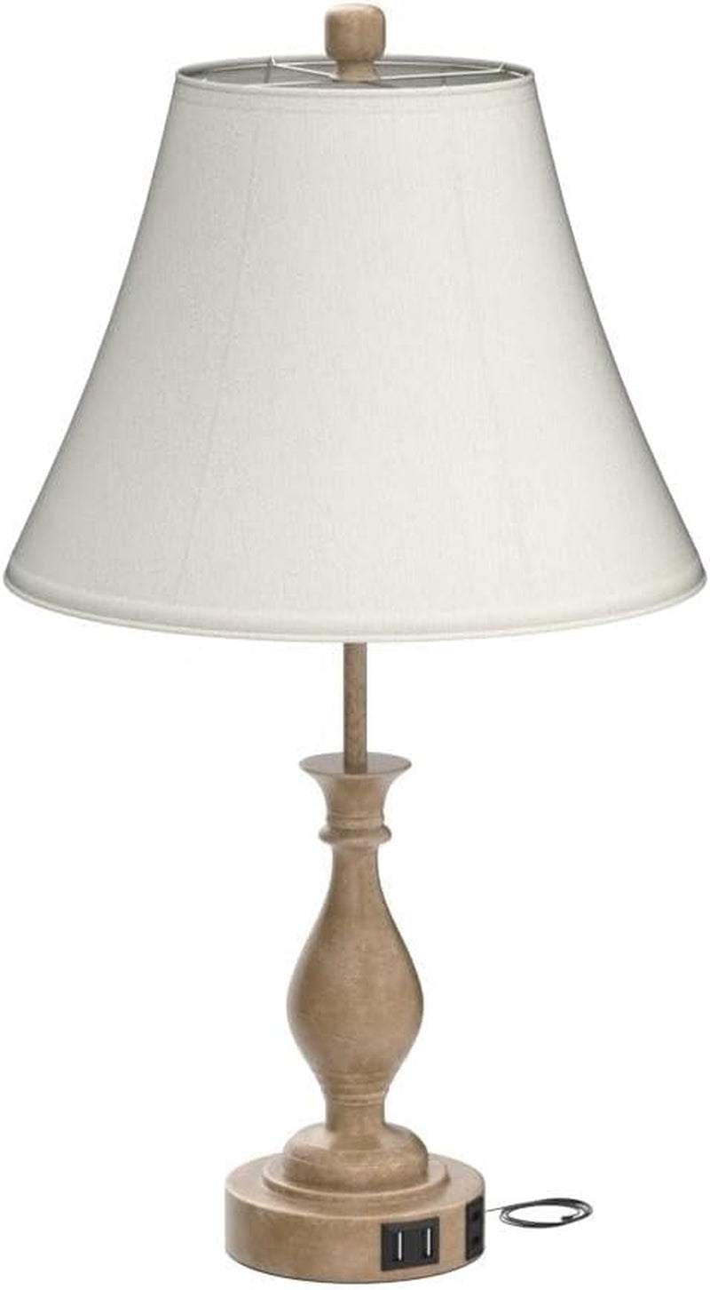 Farmhouse Table Lamp Touch Control 3-Way Dimmable Table Lamp, Modern Nightstand Lamp with 2 USB Port Bedside Desk Lamp with Fabric Shade for Living Room Bedroom Hotel (Pack 1-Beige Shade)