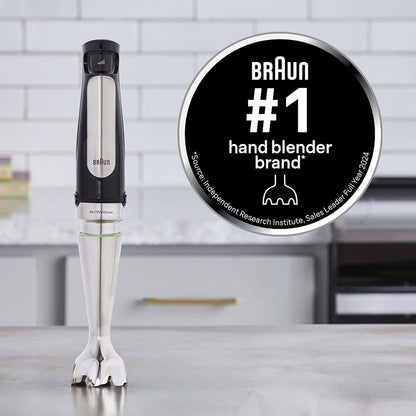 Braun Multiquick 7 3-In-1 Immersion Blender with Food Processor – Powerful Handheld Electric Stick - Emulsifier for Chopping, Beating & Whisking - Ideal for Soup, Puree, Smoothies & More