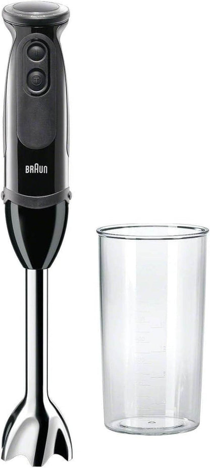 Braun MQ5000 Hand Blender stick with stainless steel blades and digital controls in modern kitchen setting