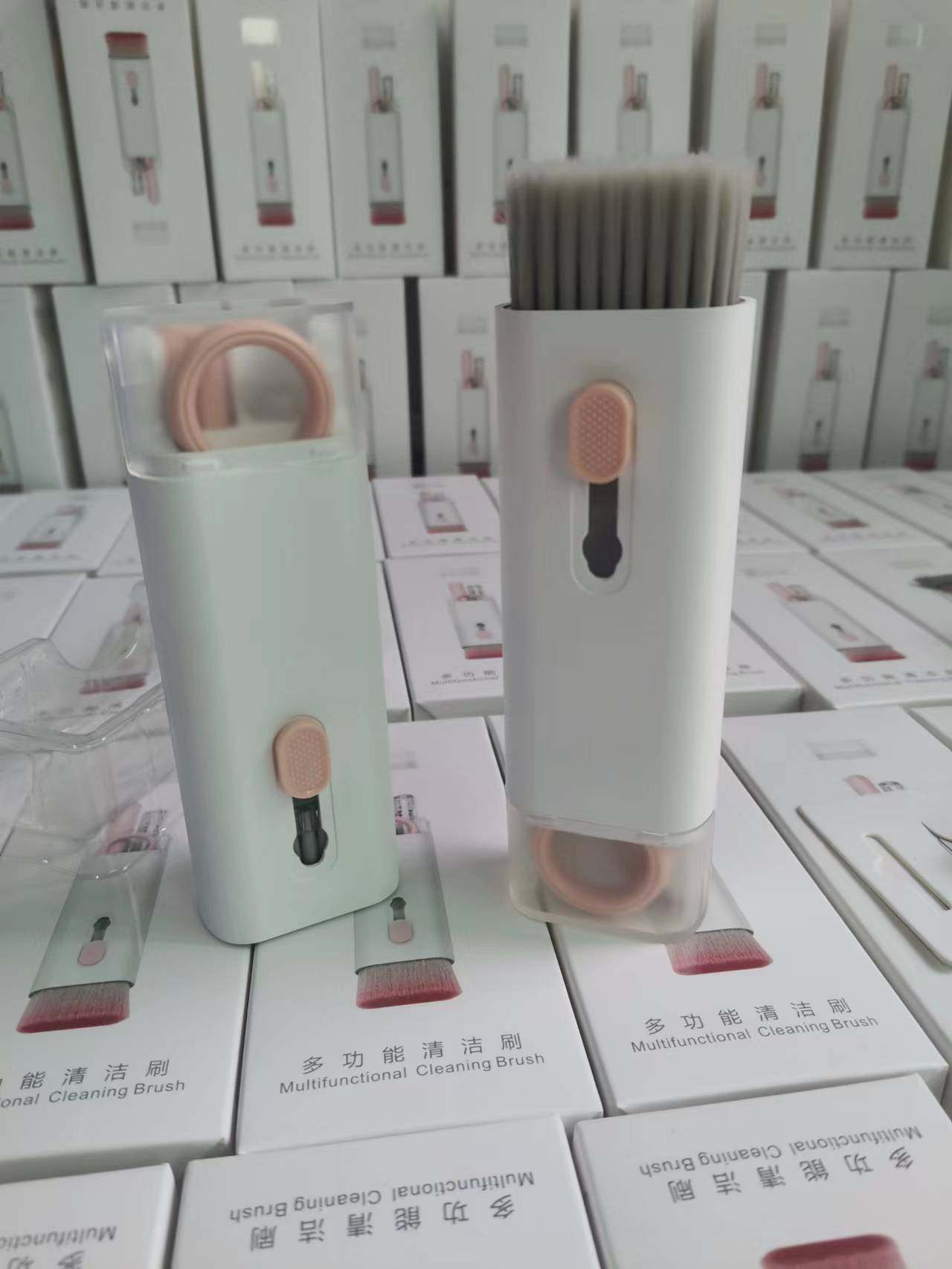 Bluetooth headset cleaning pen and laptop cleaning kit with brush and empty spray bottle