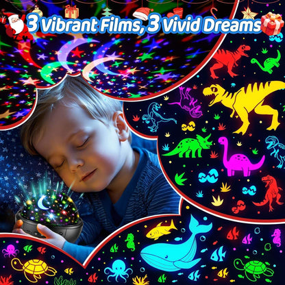 Night Light for Kids,93 Lighting+3 Films Kids Night Light Projector,Remote+Dimmable Star Projector,360° Ceiling Stars Glow in the Dark Stars,Christmas Gifts for 4 Year Old Boy Birthday Gift