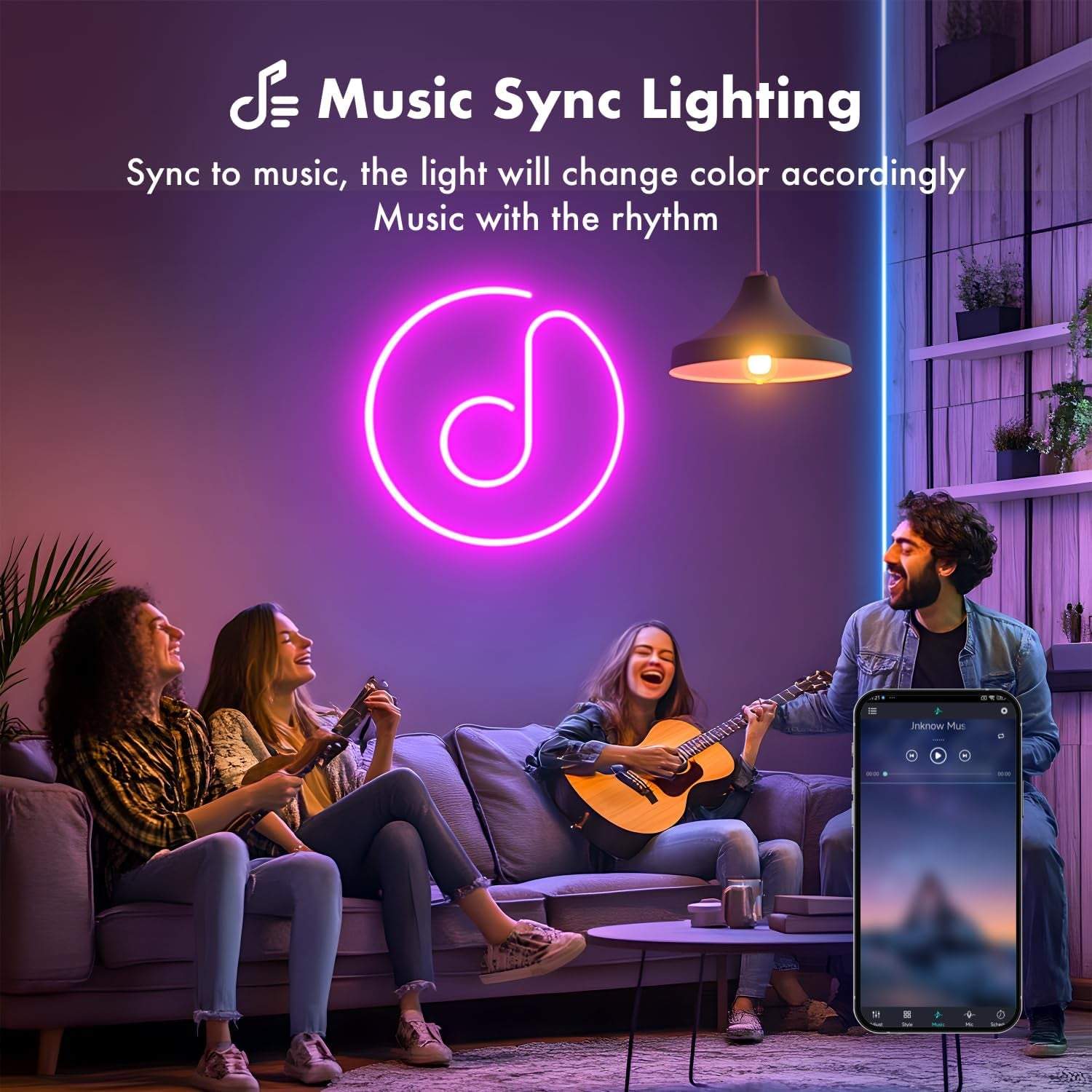 Neon Rope Lights, 50FT RGB LED Strip Lights, Waterproof IP67 LED Lights for Bedroom, DIY Design, Music Sync, 44 Key Remote Control, Multiple Modes for Bedroom, Holiday Decoration