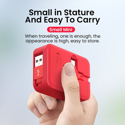 Retractable 4 in 1 USB cable with Macaron color options and phone stand storage box