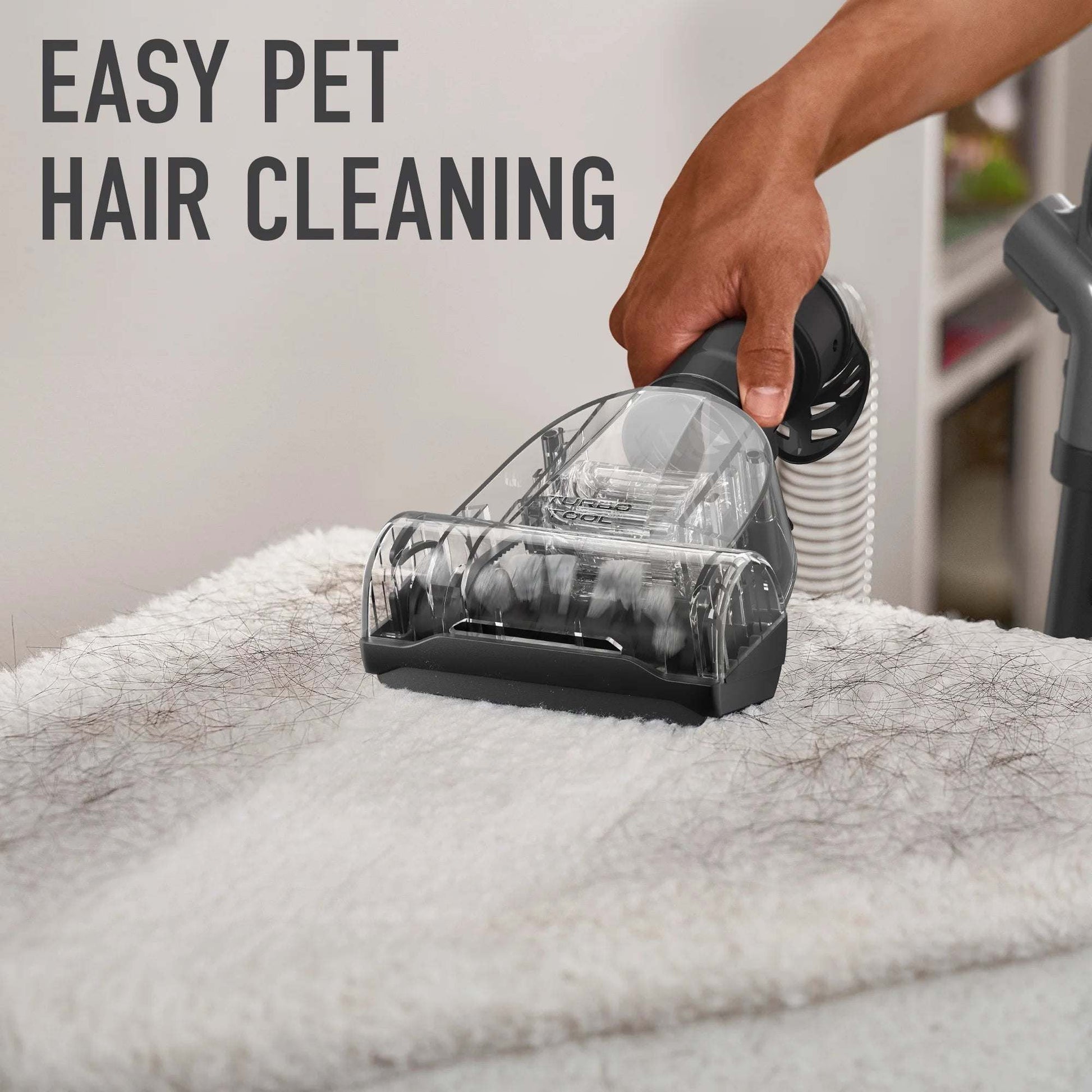 Rewind Pet Bagless Upright Vacuum Cleaner, Pet Friendly, Automatic Cord Rewind, Multi-Surface and above Floor Cleaning, UH77410V, Gray & Red